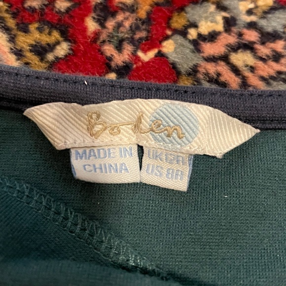 Boden Green Polka Dot Short Sleeve Modest Classic Pencil Dress Size 8R - Picture 3 of 4